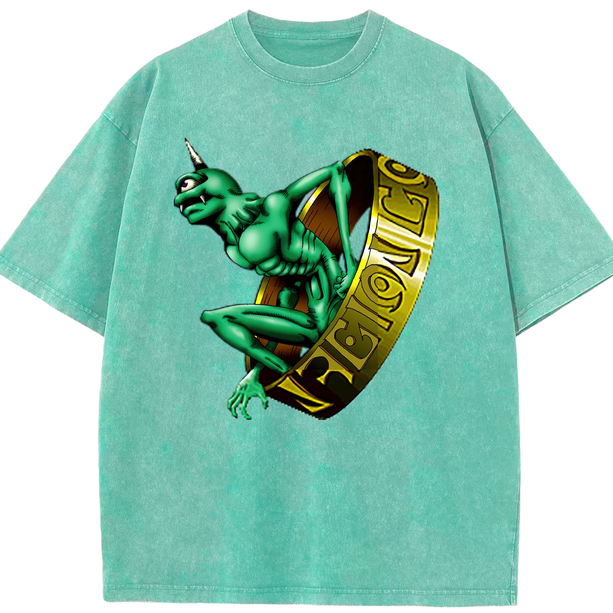 （画像用） 遊☆戯☆王 Yu-Gi-Oh! 綿100% ヴィンテージ風 半袖Tシャツ（フロントプリント）
